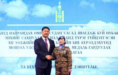 Обеспечение безопасности: президент Монголии поздравил миротворцев ООН
